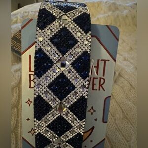 Sparkling Blue and Silver Bracelet- cuff- New